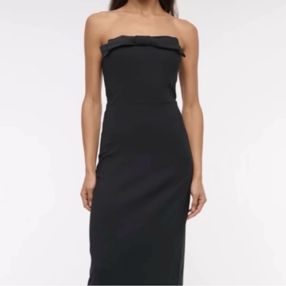 Abercrombie & Fitch Black Strapless Maxi Dress NWT